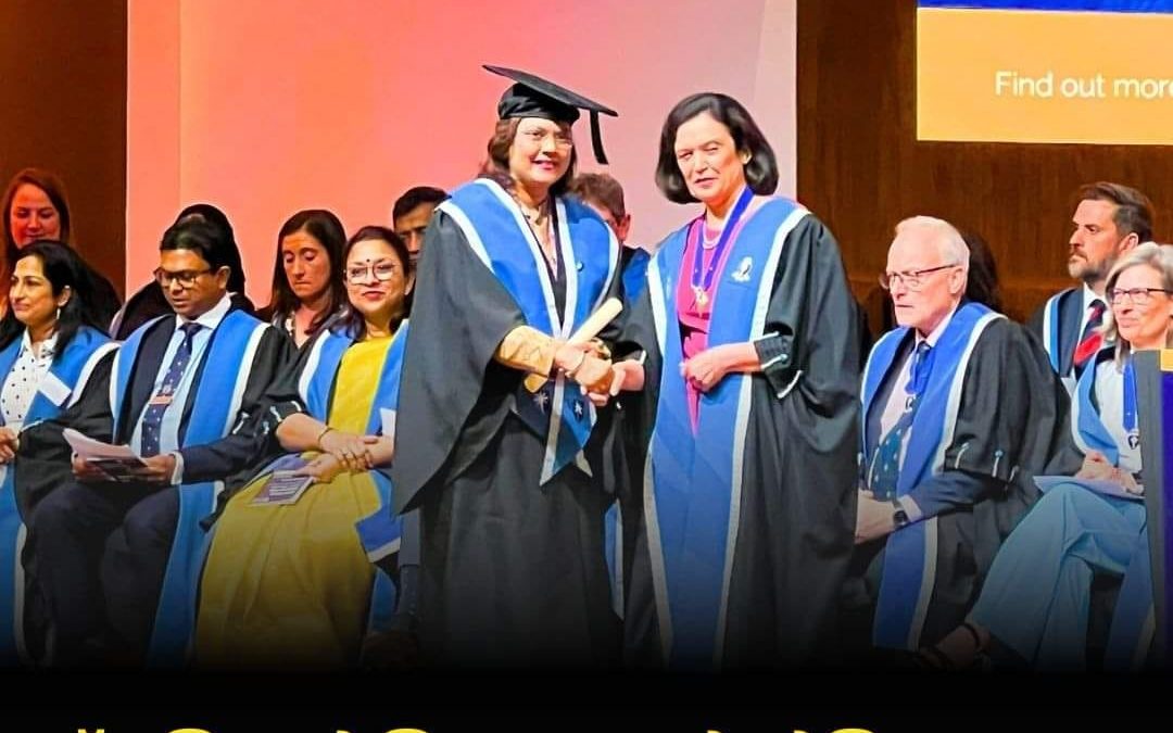 Dr. Sumita Prabhakar receiving FRCOG Fellowship at RCOG 2024 Congress