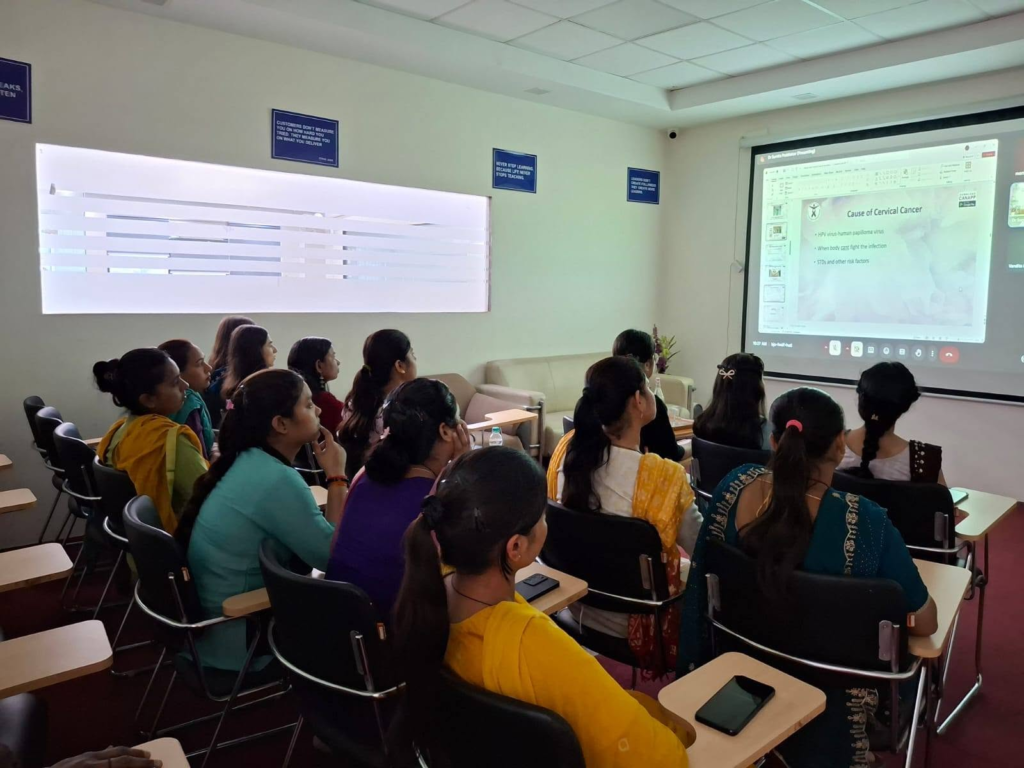 Participants attending an online educational session on breast and cervical cancer awareness organised by Can Protect Foundation.
